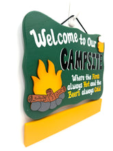 Load image into Gallery viewer, Fire's Hot Beer's Cold Camping Signs