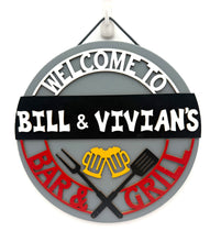Load image into Gallery viewer, Bar &amp; Grill Circle Signs
