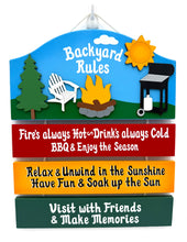 Load image into Gallery viewer, Backyard Rules Signs
