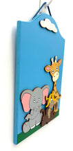 Load image into Gallery viewer, Elephant &amp; Giraffe Boy's &amp; Girl's Room Signs
